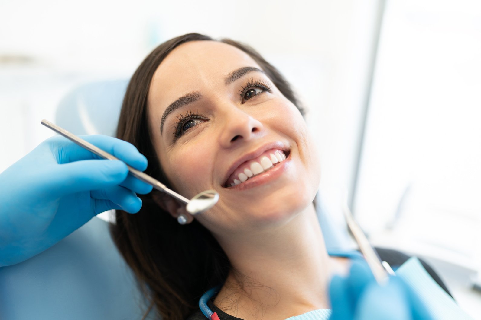 Smiling Woman At Dental Clinic